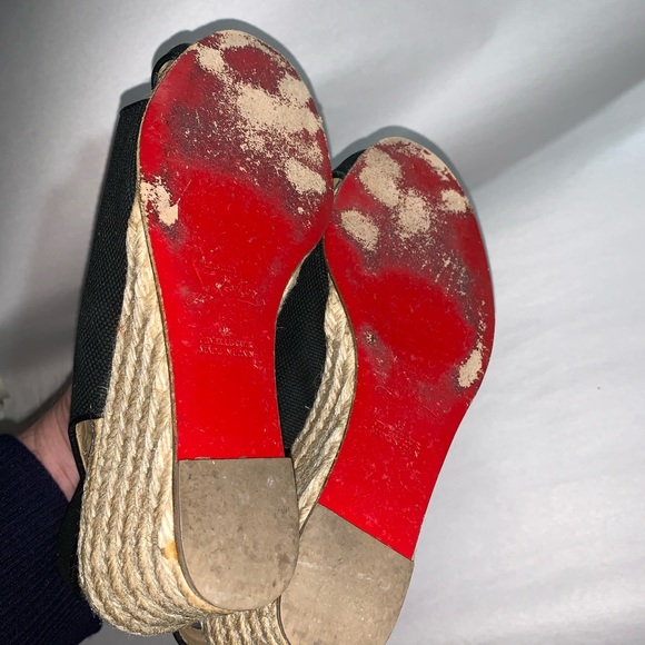 CHRISTIAN LOUBOUTIN size 38 platform wedge heels - Picture 8 of 16